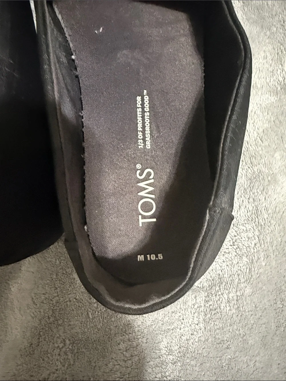 Toms Black Canvas Slip-On Loafers